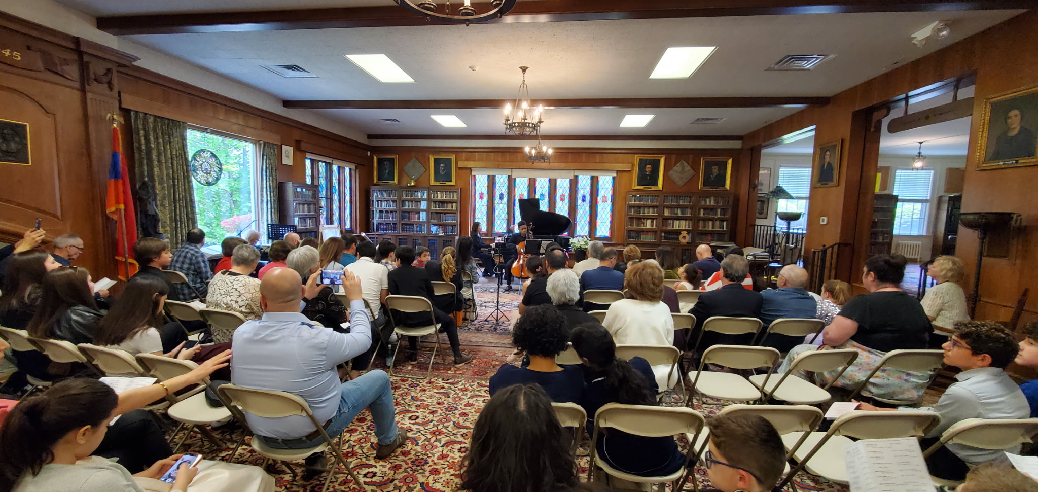 Student cello recital with audience